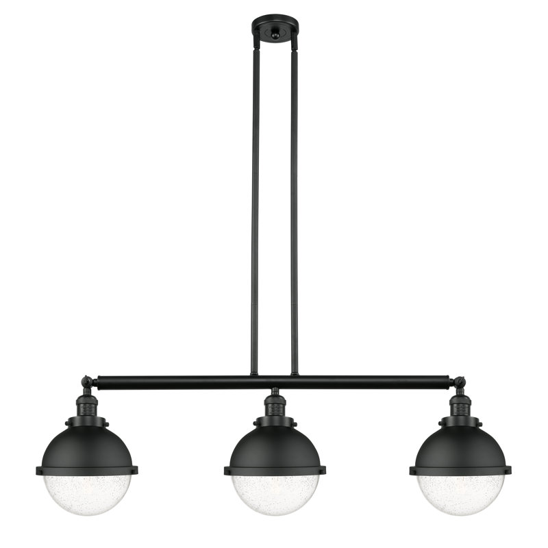 Amylah 3 - Light Kitchen Island Pendant, Seedy, LED, Matte Black