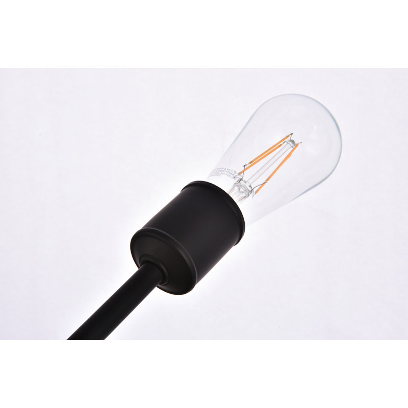 Lustre Spoutnik linéaire moderne Whelchel, Noir, 10 lumières, H 32,5 po x l 27 po x P 27 po