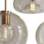 Modern Vintage Glass Ceiling Pendant Light – E27 Bulb Holder Shade for Kitchen