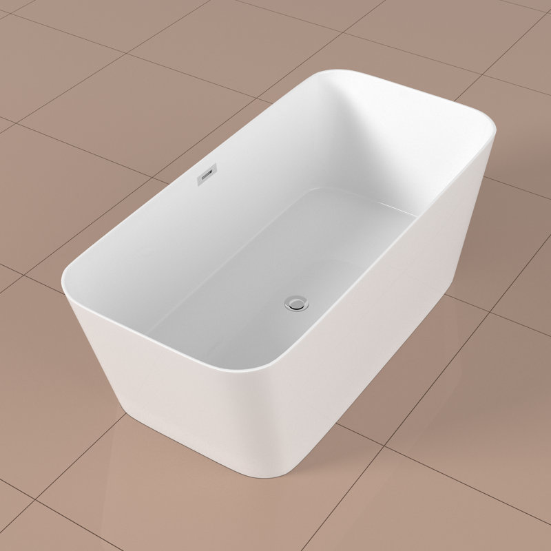 Baignoire de trempage autoportante à surface solide 67 po x 28 po