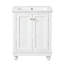 Meuble-lavabo moderne de 24 po de conception simple et élégante avec rangement à fermeture en douceur, tablette réglable, meuble-lavabo avec lavabo en céramique-809444285