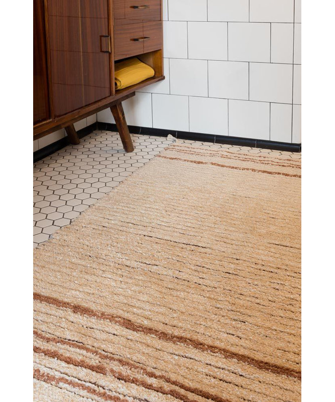 Reversible Washable Rug Twin Toffee, Rectangle 2'7" x 4'7"