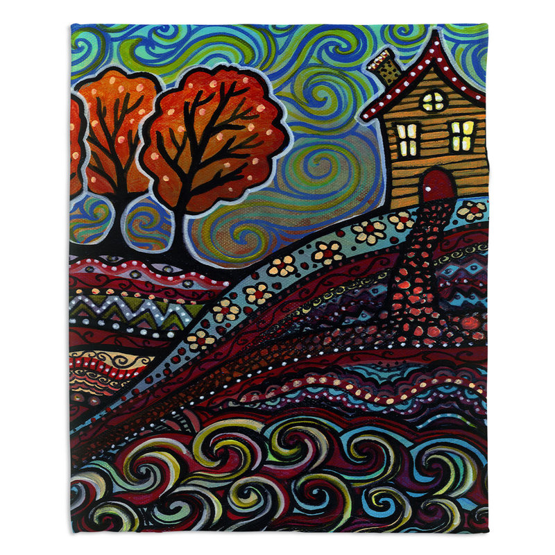 Hand Woven Throw Blanket, 51" x 60"