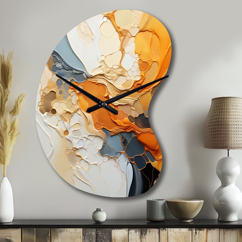 Horloge murale orange orange, Petit