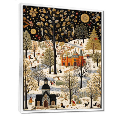 Sunday Snow In New England - Winter Landscape Wall Art Print