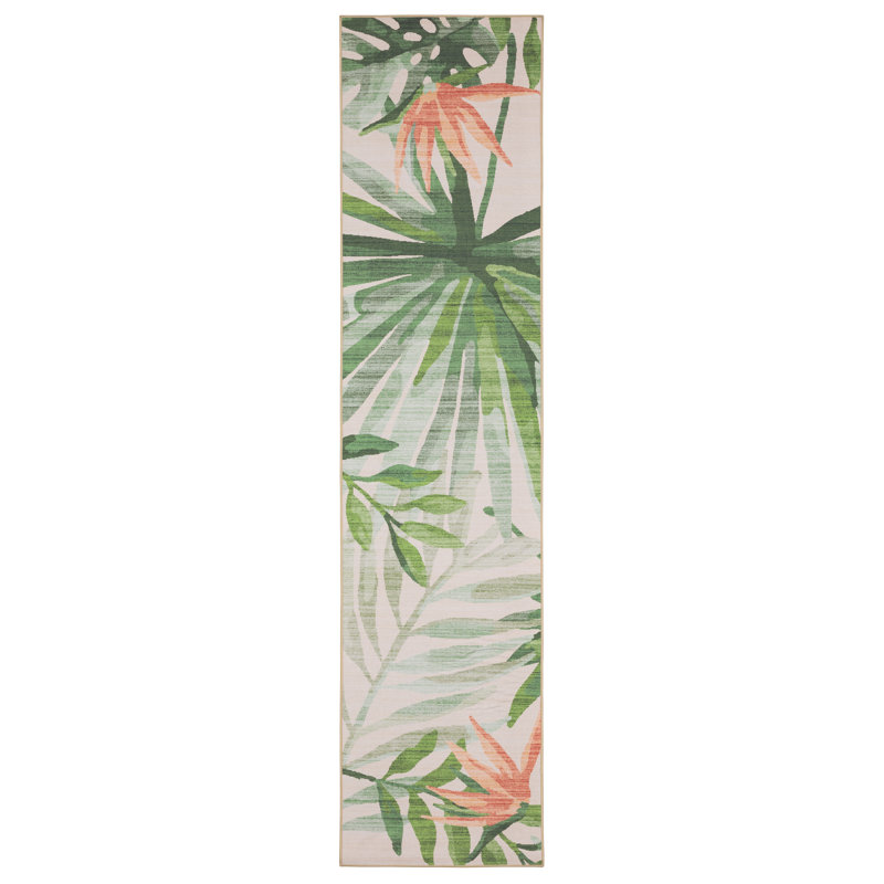Desdemona Area Rug with Non-Slip Backing, Runner 2' x 8'