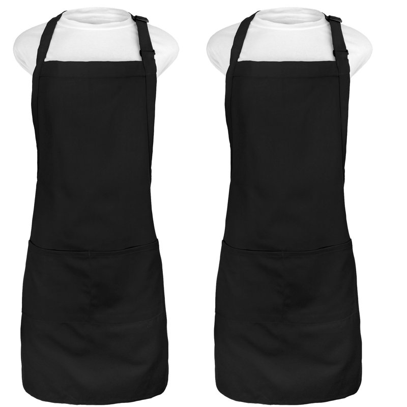 Solid Color Apron Sets, Black
