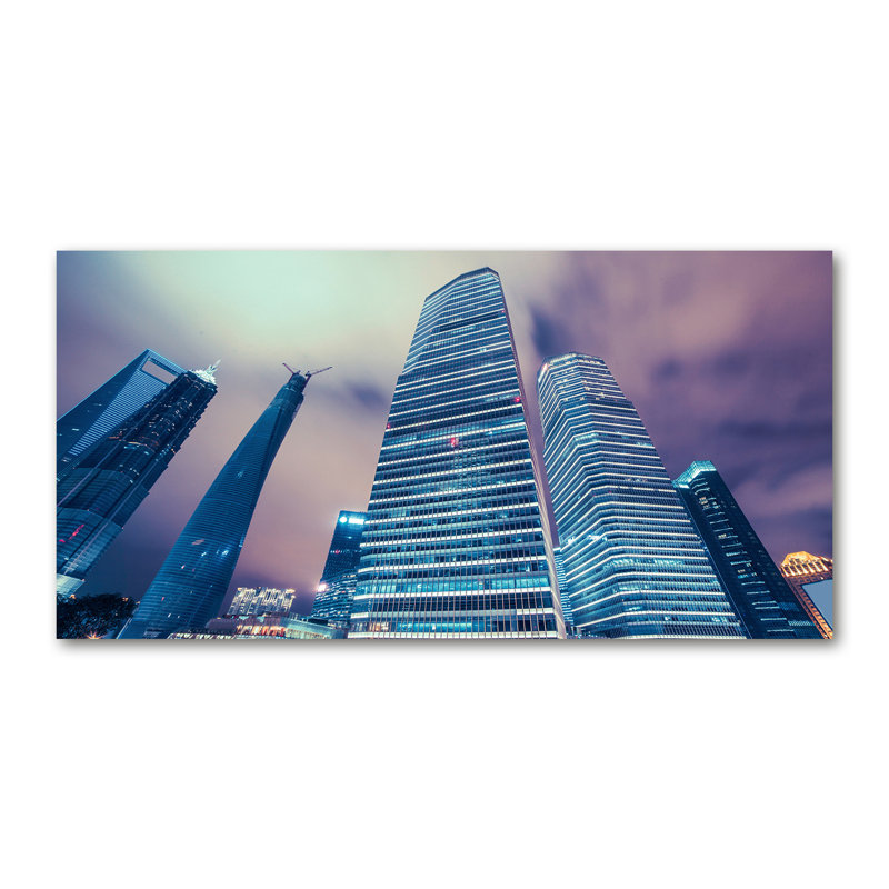 Skyscrapers 1 Piece Wrapped Canvas Wall Art