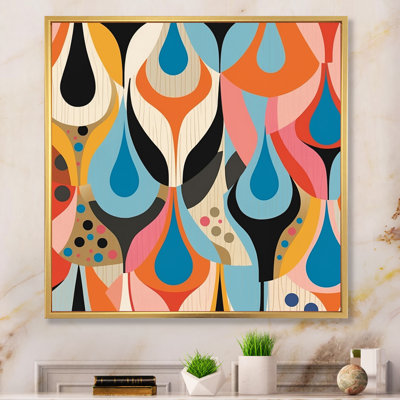 Retro Abstract Drops XIII, reproduction d'art sur toile