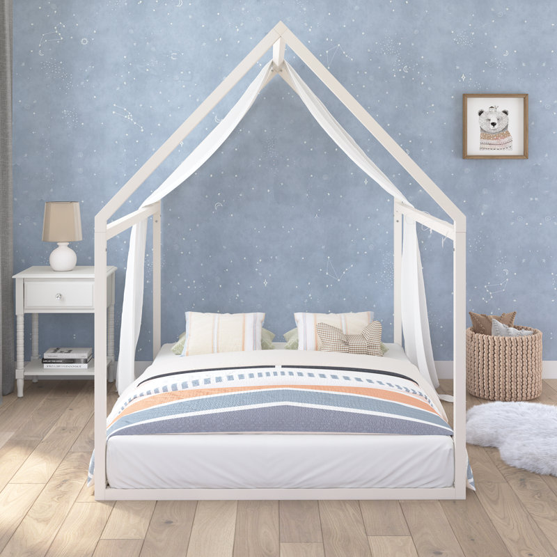 Nova Metal Montessori House Bed, Full, White