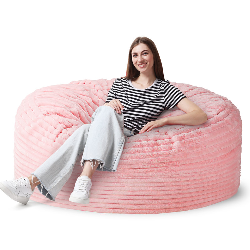 Fauteuil à billes Soft Gauna - Confort à petite échelle avec charme rustique, H 29,5 po x l 59,1 po x P 59,1 po 