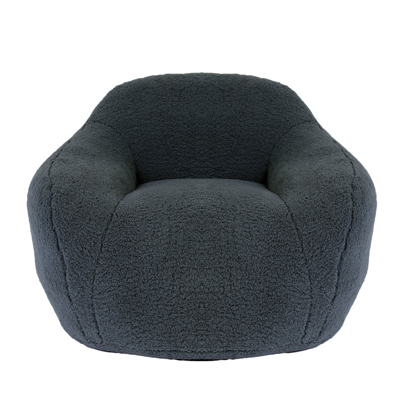 Giant Bean Bag Chair With Memory Foam For Lounge, Dark Gray Fabric