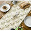 Soft Faux Fur Beige Ghost Halloween Table Runner 33x153 cm | Seasonal Plush Fall Kitchen Dining Table Decoration for Home Party Decor-135301703