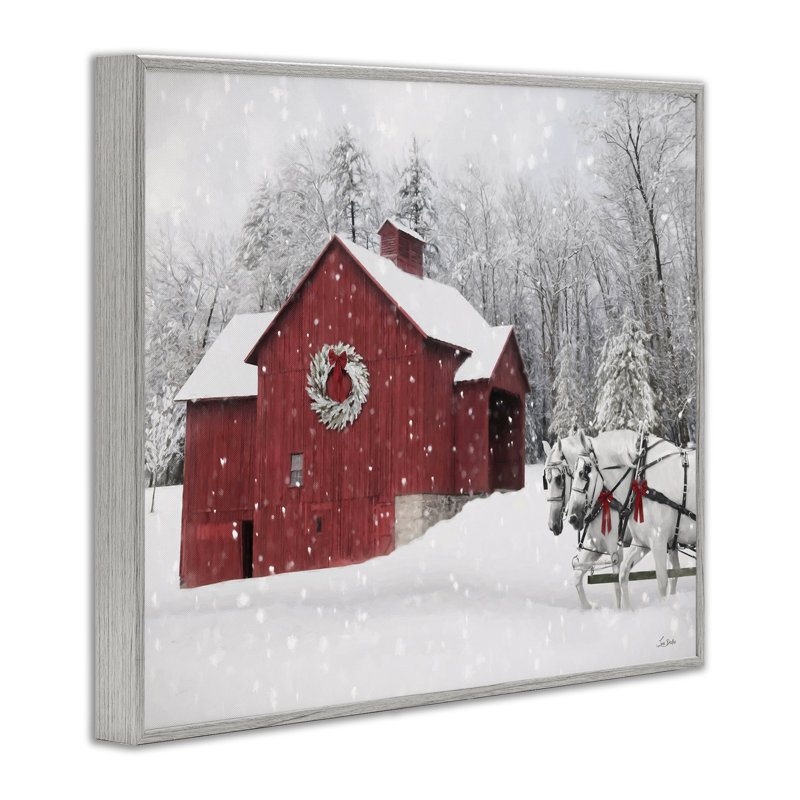Giclée sur neige encadrée par Lori Deiter, H 24 po x l 30 po, Gris