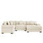 Oversized Cloud Modular Sectional Couch, Convertible Sectional Couches , Extra-Thick Armrests With Ottoman-319997411-319997410