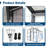 6X8ft Walk-In Outdoor Greenhouse - Polycarbonate Garden Greenhouse With Sturdy Aluminum Frame, Adjustable Vents, Lockable Door & UV Protection For Backyard-125343864-125343868