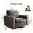 36.2" Wide Upholstered Swivel Accent Armchair-311244085