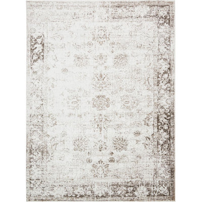 Tapis rond kaki Mangine Ikat
