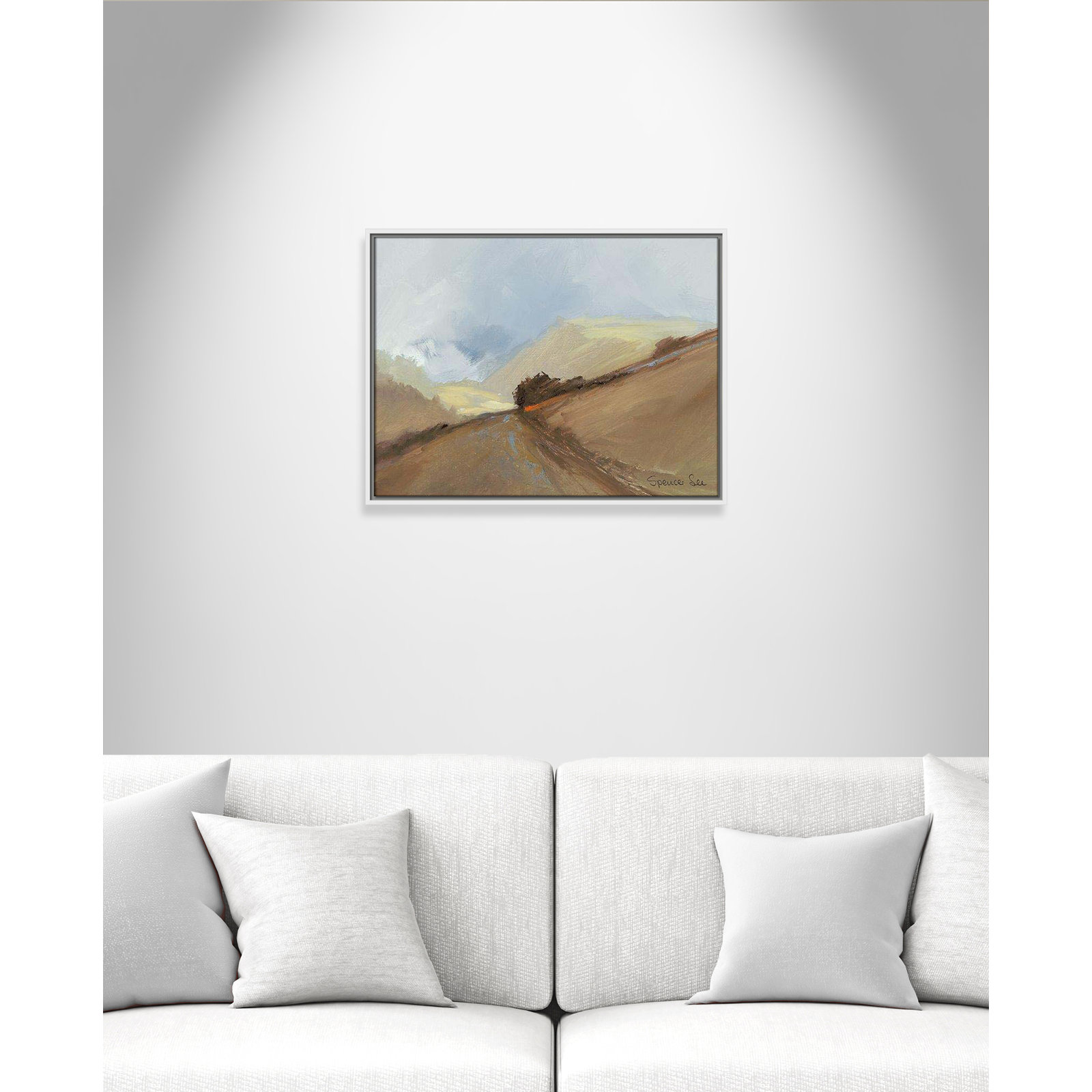 Heaven And Earth II by Spencer Lee, 19.5'' H x 25.5'' W x 2'' D, White Framed