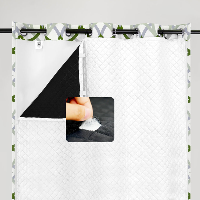 Laraoun 2 Panels  Blackout Thermal Curtain Liner, 50" W x 98" L