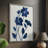 Indigo Bloom II Framed Print - Solid Wood-1018692712
