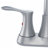 Double Handle Centerset Bathroom Faucet with Drain Assembly(Set of 2)
