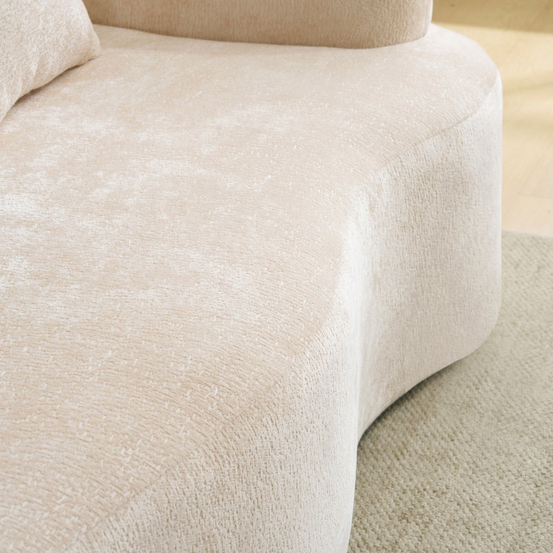 Canapé modulaire en chenille, Chenille beige