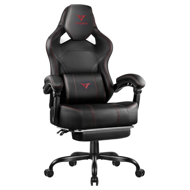 Fauteuil de jeu Inbox Zero pour adultes, Noir / Rouge