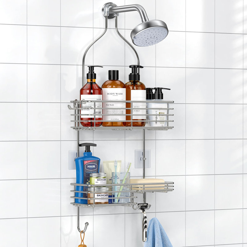 Serviteur de douche suspendu Borg, Poli, H 28,15 po x l 12,59 po x P 4,48 po