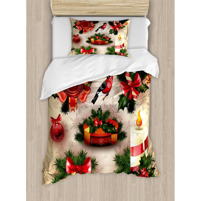 Christmas Farmhouse / Country Polyester Duvet Cover, Twin