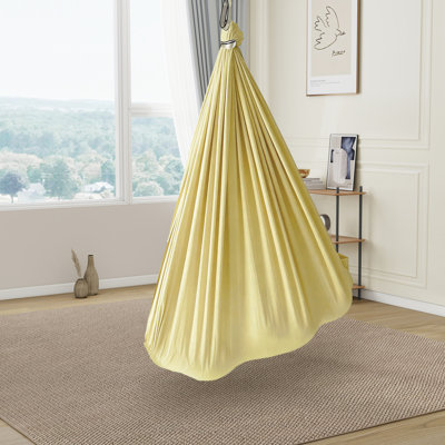 Dual-Layer Sensory Therapy Swing, 55"x59" Calming Hug Hammock with 360° Swivel & Hardware Kit for Indoor Outdoor Play