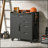 Mobile Tool Storage Cabinet with Lockable Compartment and 4 Drawers