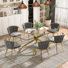 Ensemble de table de salle à manger 71 po Elegant Modern Retro