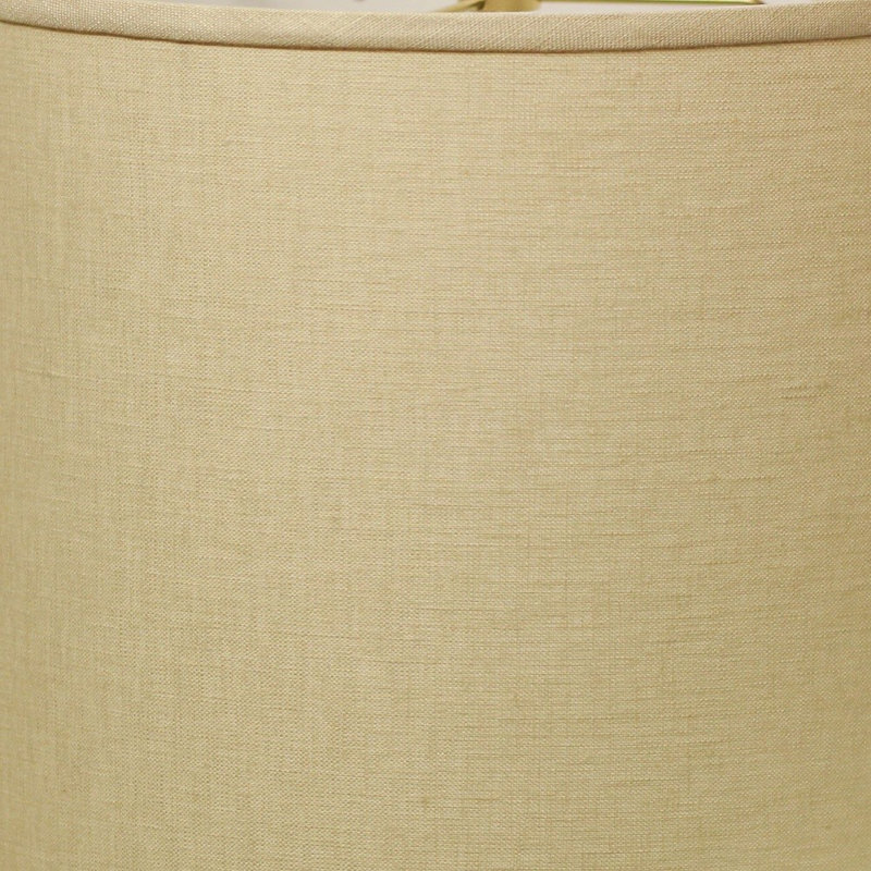Abat-jour tambour en lin parchemin, Beige, H 11 po x l 16 po x P 16 po