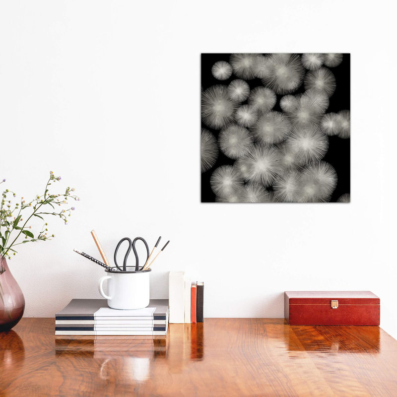 Silver Sunbursts by Abby Young - Wrapped Canvas Print, 45.72 cm H x 45.72 cm W x 1.91 cm D