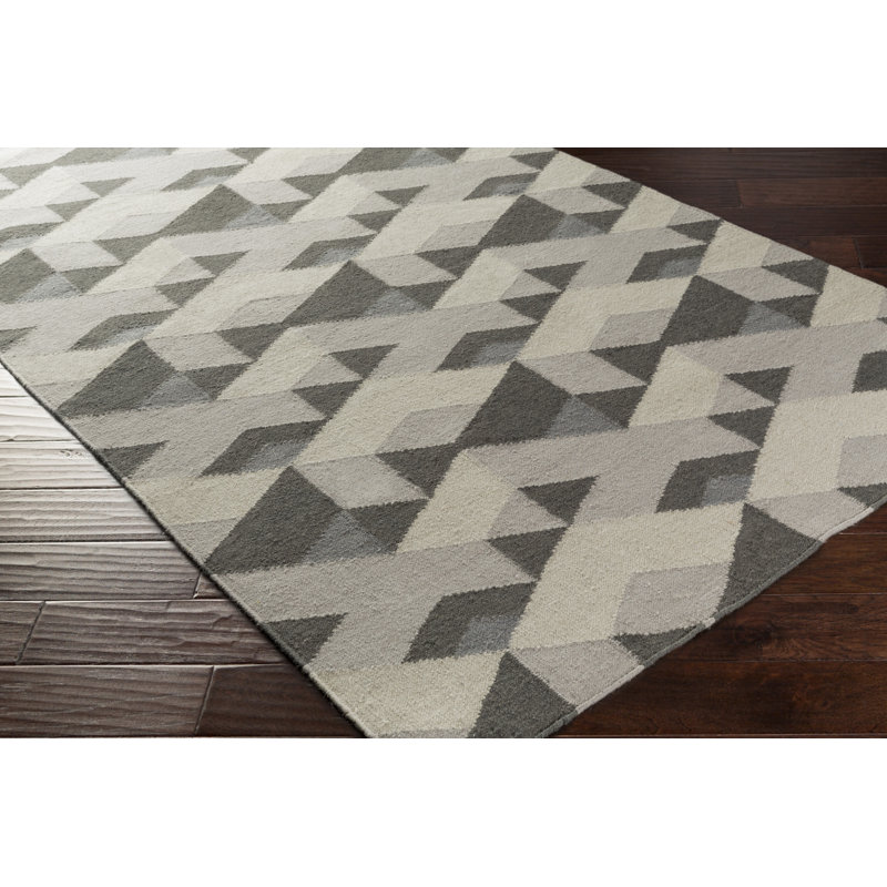 Fury Wool Geometric Indoor Rug, Rectangle 5' x 7'6"