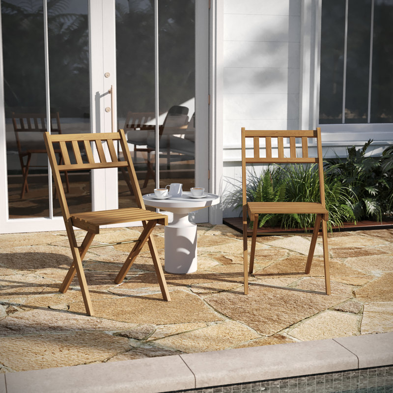 Chaise d'appoint pour l'extérieur Acacia
