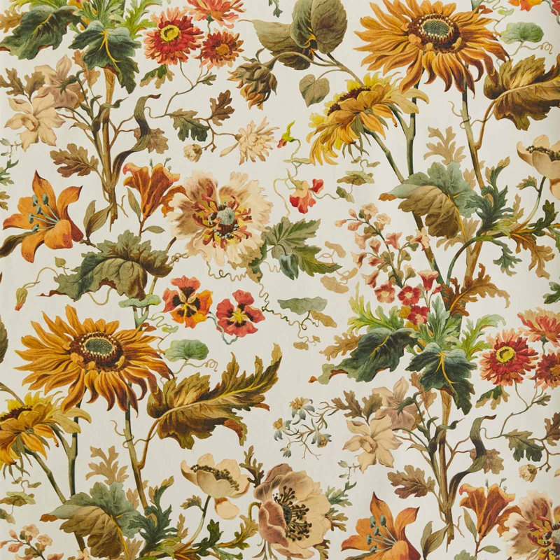 Avalon 9.84' L x 70.8" W Wallpaper Roll, Yellow/Green/Cream