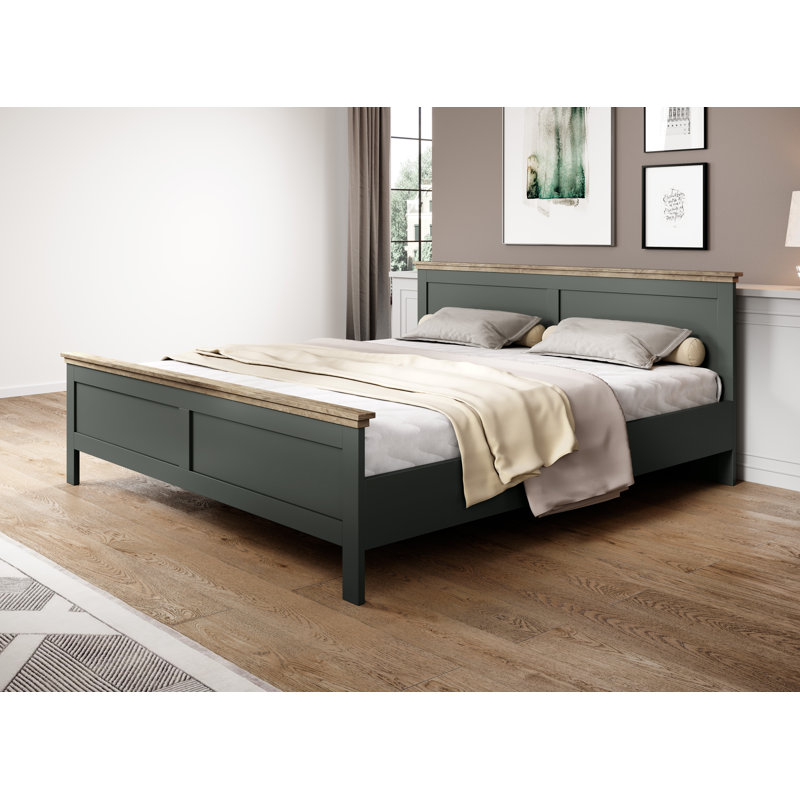 Wicklund Bed, European Kingsize (160 x 200cm), Green