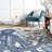 Thomas Paul Octopus Handmade Cotton Tasseled Blue/Orange Rug-1960953853