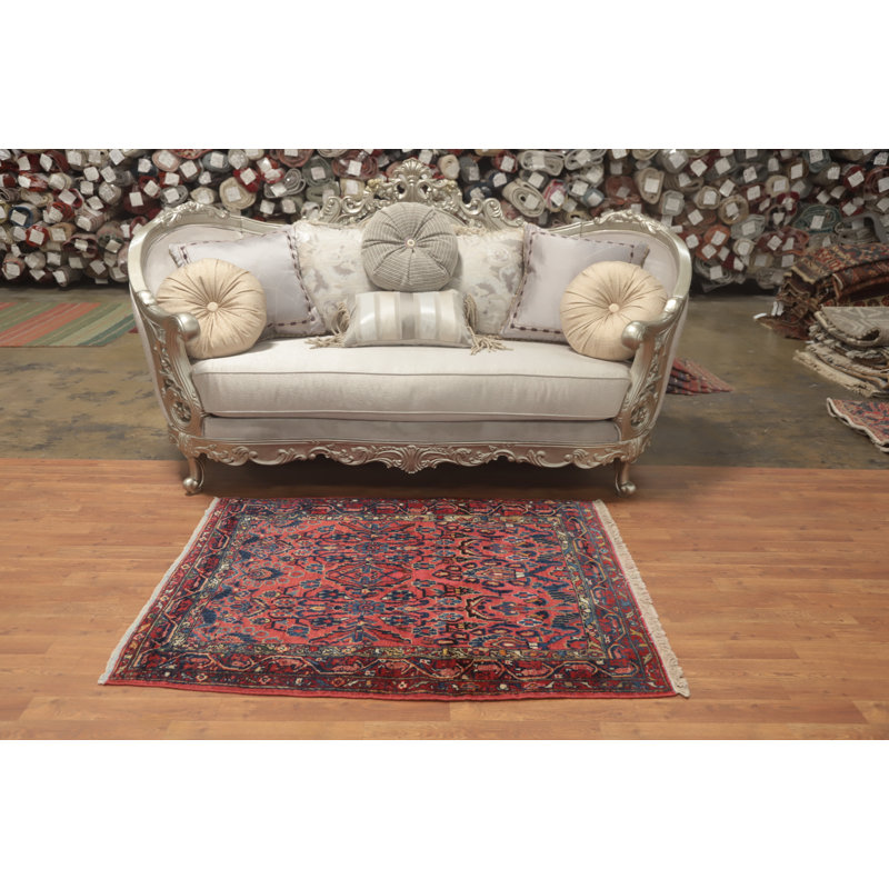 Tapis traditionnel à teinture végétale antique 4 x 5