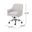 Chaise de bureau en tissu beige avec siège inclinable et pivotant