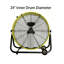 Ventilateur tambour industriel robuste Fierscial de 27 pouces, ventilateur en métal à roulement à grande vitesse de 24 pouces en tonneau intérieur, ventilateur portatif à 3 vitesses à 360 ° avec roues pour entrepôt, garage, atelier, usine, jaune-132836731