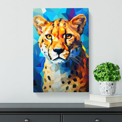 Cheetah Cubism Art No.2 - Wrapped Canvas