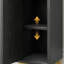 Armoire de rangement de coin de salle de bain étroite avec tiroir, porte et tablette ajustable