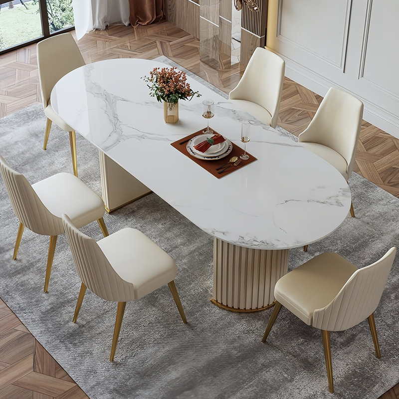 Table de salle à manger Modern, H 29,5 po x L 70,8 po x l 35,4 po
