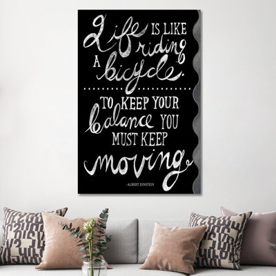 Riding A Bicycle - Wrapped Canvas Print