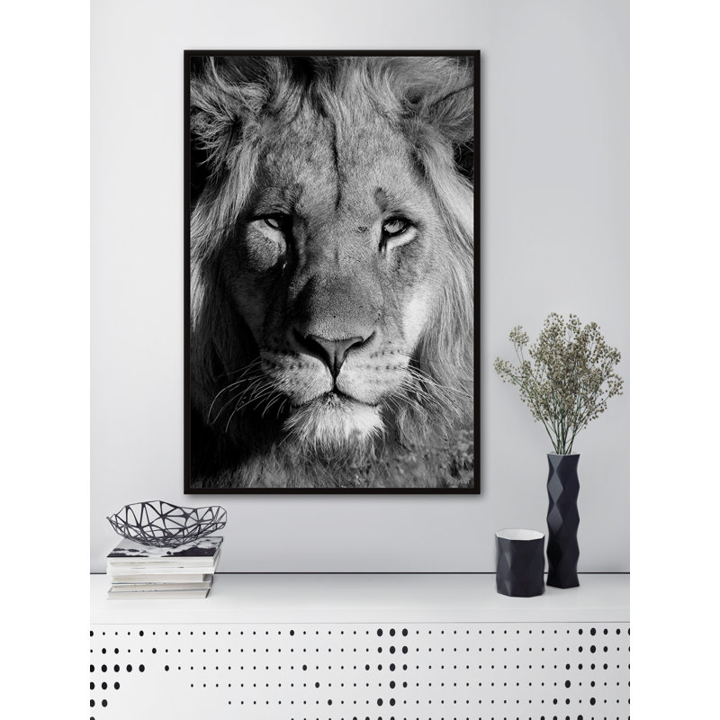 Lion Portrait 1 Piece Painting, 114cm H x 76cm W, Canvas