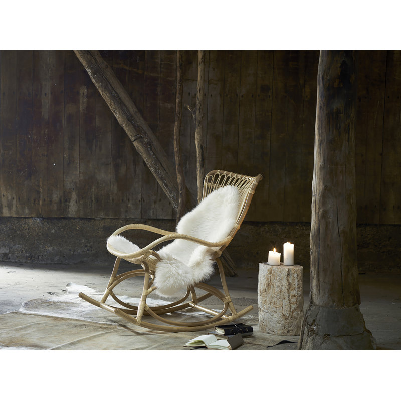 Chaise berçante Monet, Gris, Naturel / naturel