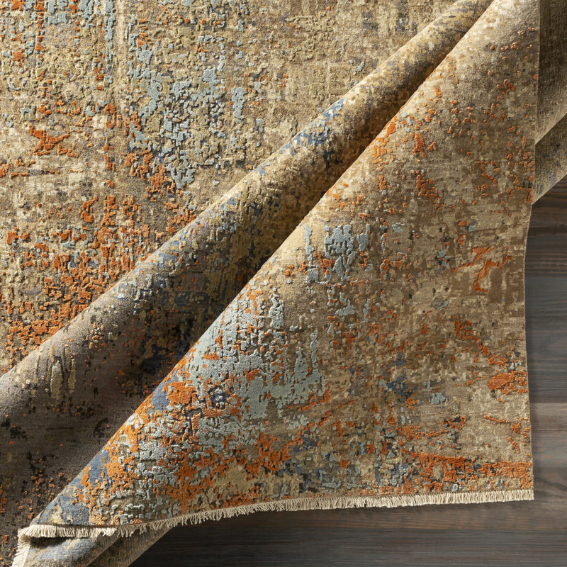 Colaba Wool Abstract Area Rug, Rectangle 6' x 9'